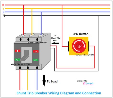 2 Pole Shunt Trip Breaker Wiring Diagram